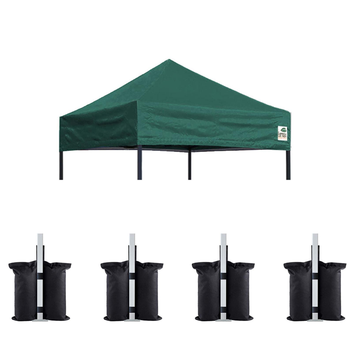 Eurmax Usa Pop Up Canopy Replacement Canopy Tent Top Cover, Instant Canopy Top Cover Only,Bonus 4Pc Pack Canopy Weight Bag(5X5,F