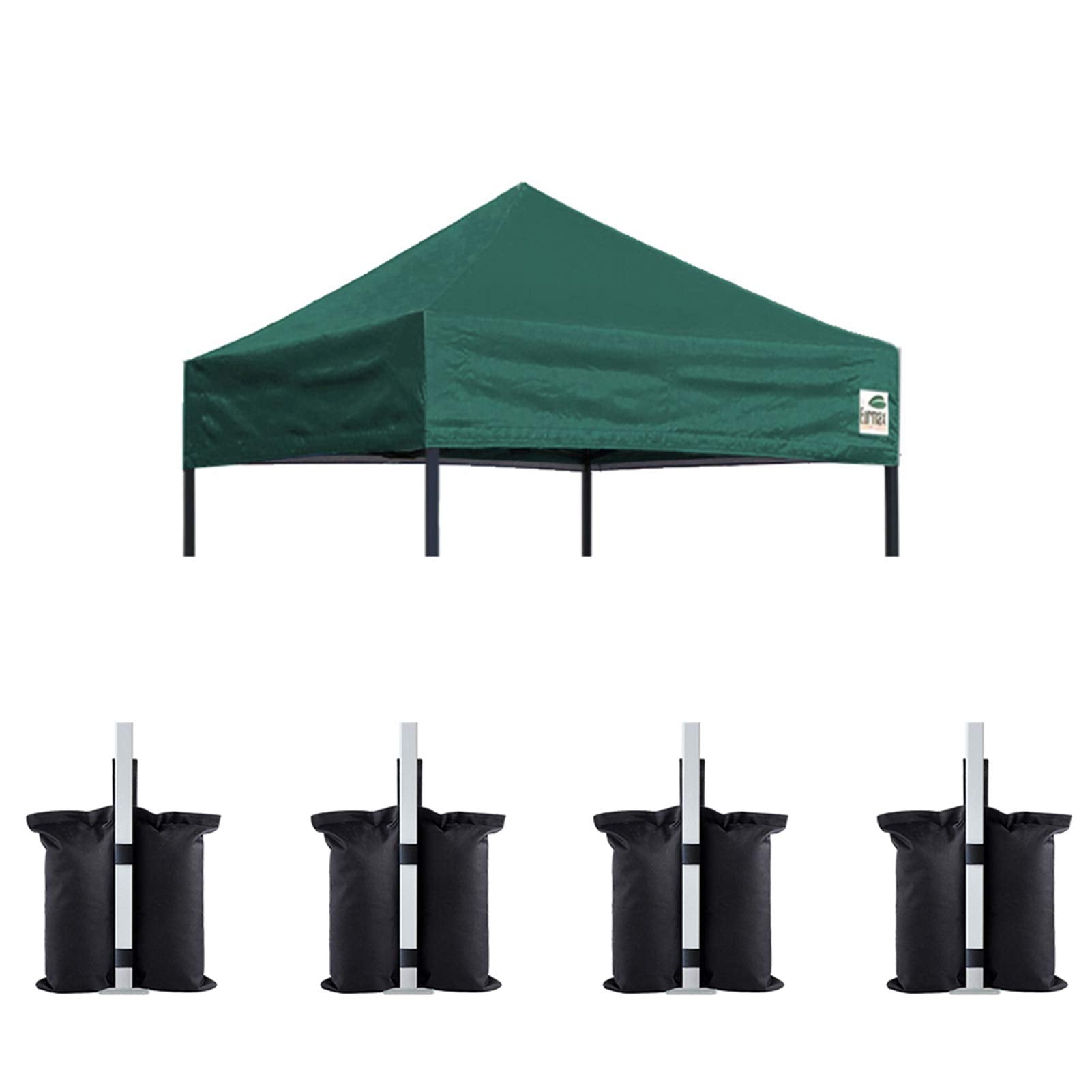 Eurmax Usa Pop Up Canopy Replacement Canopy Tent Top Cover, Instant Canopy Top Cover Only,Bonus 4Pc Pack Canopy Weight Bag(5X5,F