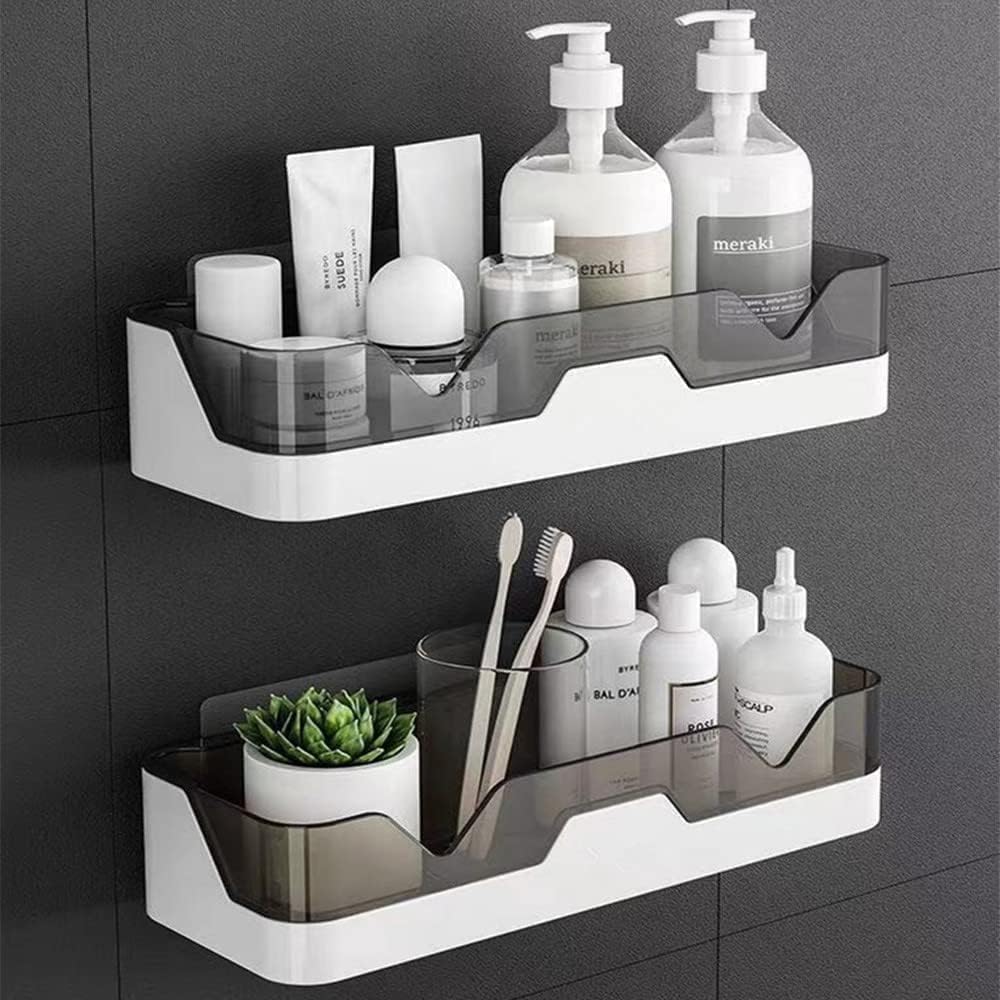 Tuneq 1Pcs Shower Caddy Wall Mounted, Bathroom Organizer Shelves With Extra Adhesive Pad, No Drilling Bathroom Accesseries Holde