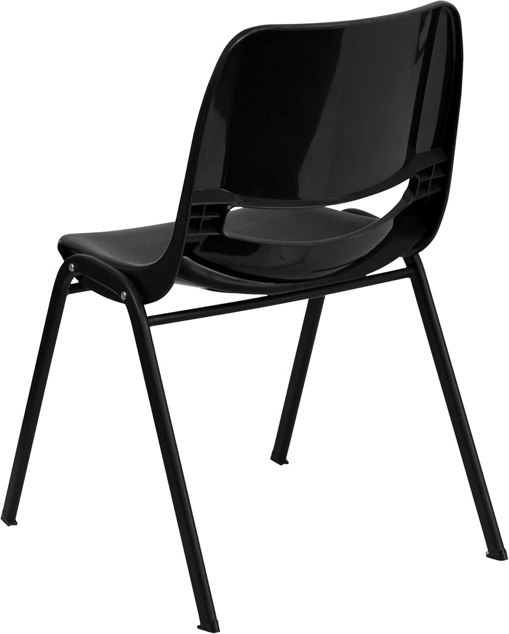 HERCULES Series 440 lb. Capacity Kids Navy Ergonomic Shell Stack Chair with Black Frame and 12 Seat Height