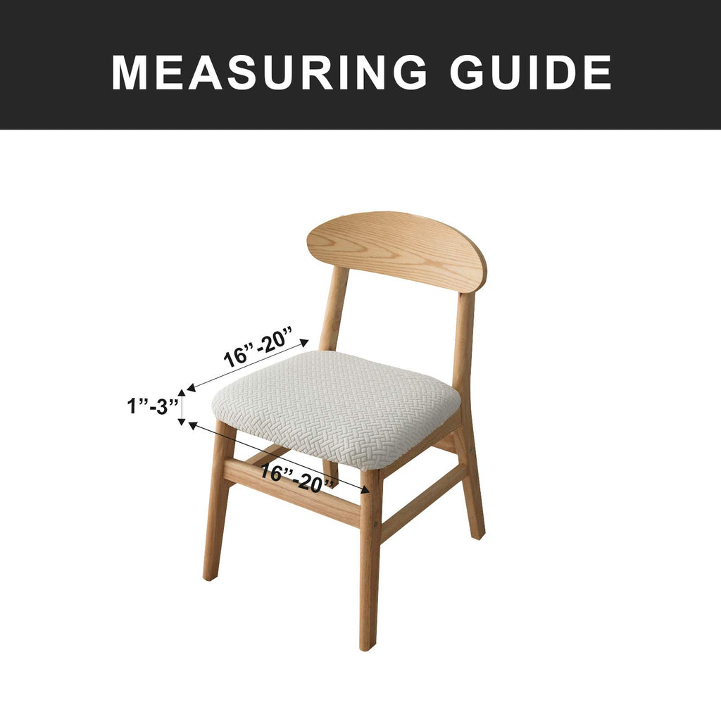 Genina Seat Covers For Dining Room Chair Seat Slipcovers Kitchen Chair Covers (White, 6 Pcs)