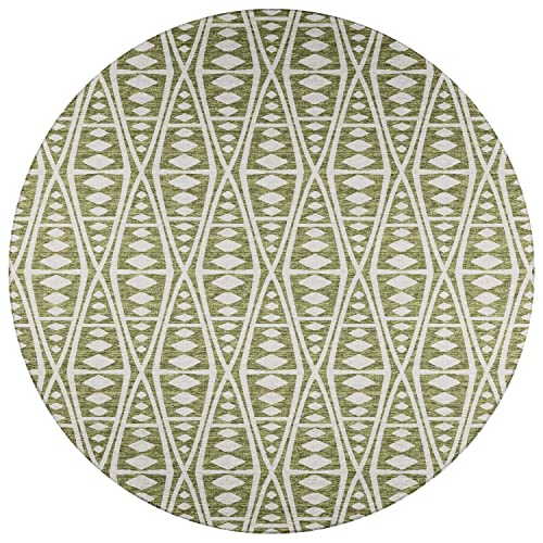 Sedona Sn6 Green Southwestern Rug Round 10' X 10'