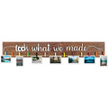 Anyzal Look What We Made Sign With Clips, Artwork Display Kid Art Organizer Photo Hanging Display Childrens Artwork Board, 36.5