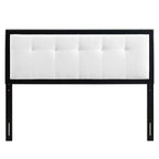 Modway Draper Tufted Twin Fabric And Wood Headboard In Black White