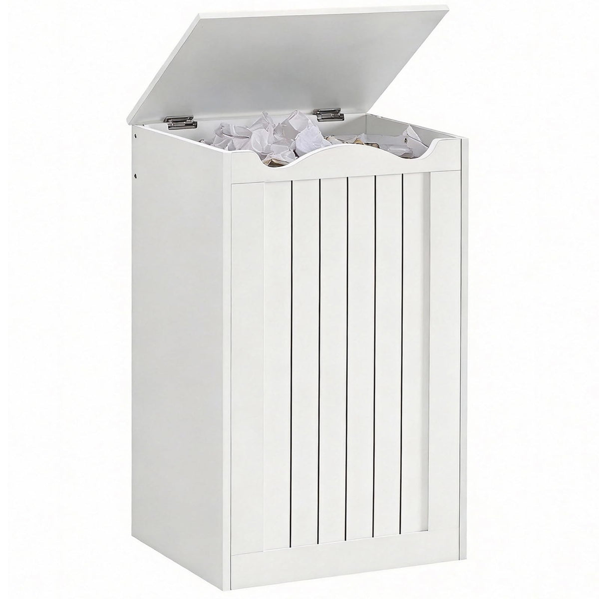 YATINEY Trash Can Cabinet,13 Gallons Hidden Kitchen Garbage Can with Lid, No Inner Bin Needed, Wooden Recycling Trash Bin Cabine