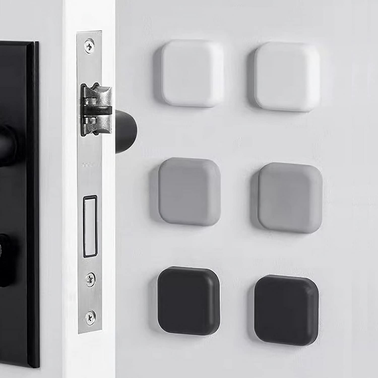 Door Stoppers Wall Protector - Silicone Door Knob Guard Wall Shield - Self-Adhesive Door Handle Bumper Silencer For Home & Offic