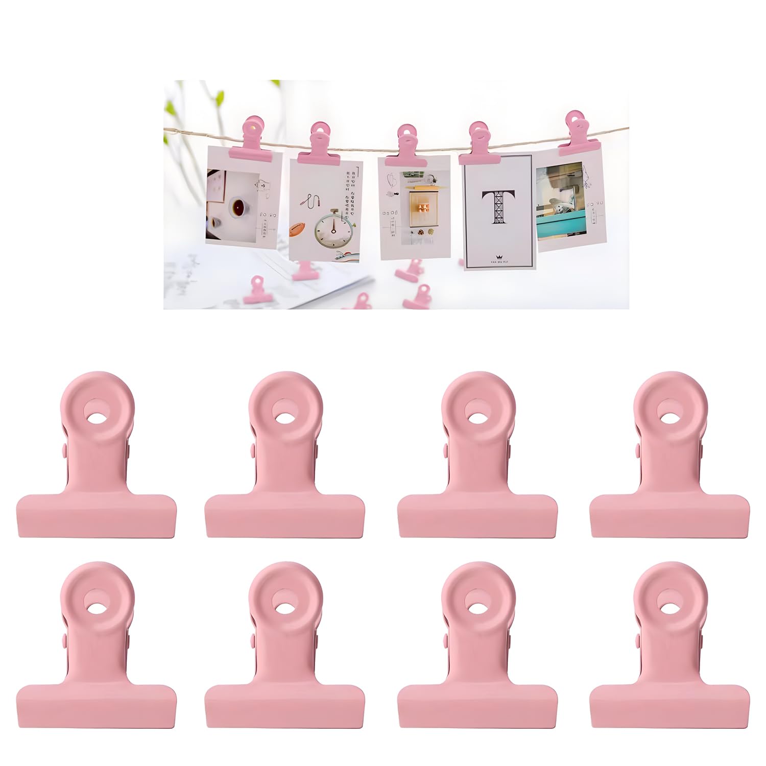 Yowpey 8Pcs Binder Clips Set With Box Binder Clips Binder Clips Sets Paper Clips Binder Clip Mini Binder Clips For Files Papers