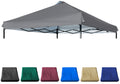 Jancanopy 10X10 Canopy Replacement Top With Air Vent Silver Coated For Straight Leg Canopy Frame, (Dark Grey)