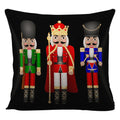 Cartoon Nutcrackers Pillowcase Christmas Pillow Cover Home Decor Square Cushion Cover For Sofa Bed Couch, Xmas Decorative Pillow