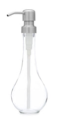Rail19 Rain Drop Glass Soap Dispenser with Metal Pump, 8oz (Farmhouse Stainless)