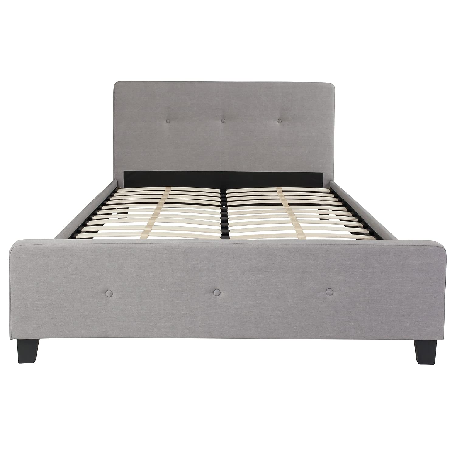 Flash Furniture Tribeca Queen Size Tufted Upholstered Platform Bed In Light Gray Fabric