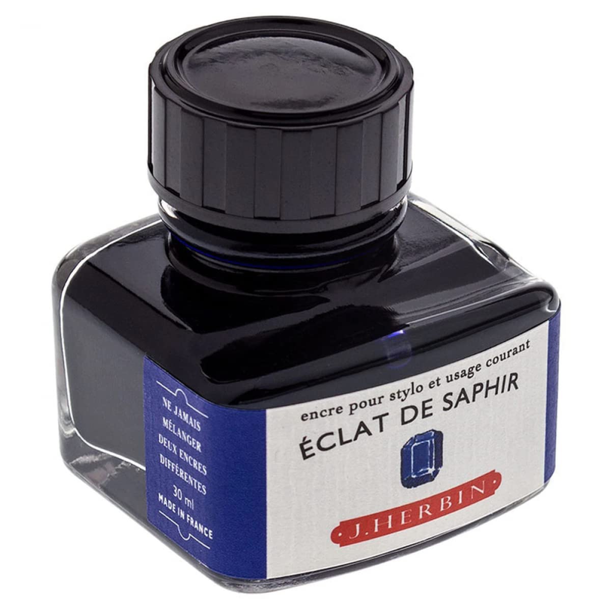 J. Herbin Fountain Pen Ink - 100 Ml Bottled - Eclat De Saphir