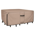 Ultcover Rectangular Patio Heavy Duty Table Cover - 600D Tough Canvas Waterproof Outdoor Dining Table And Chairs General Purpose