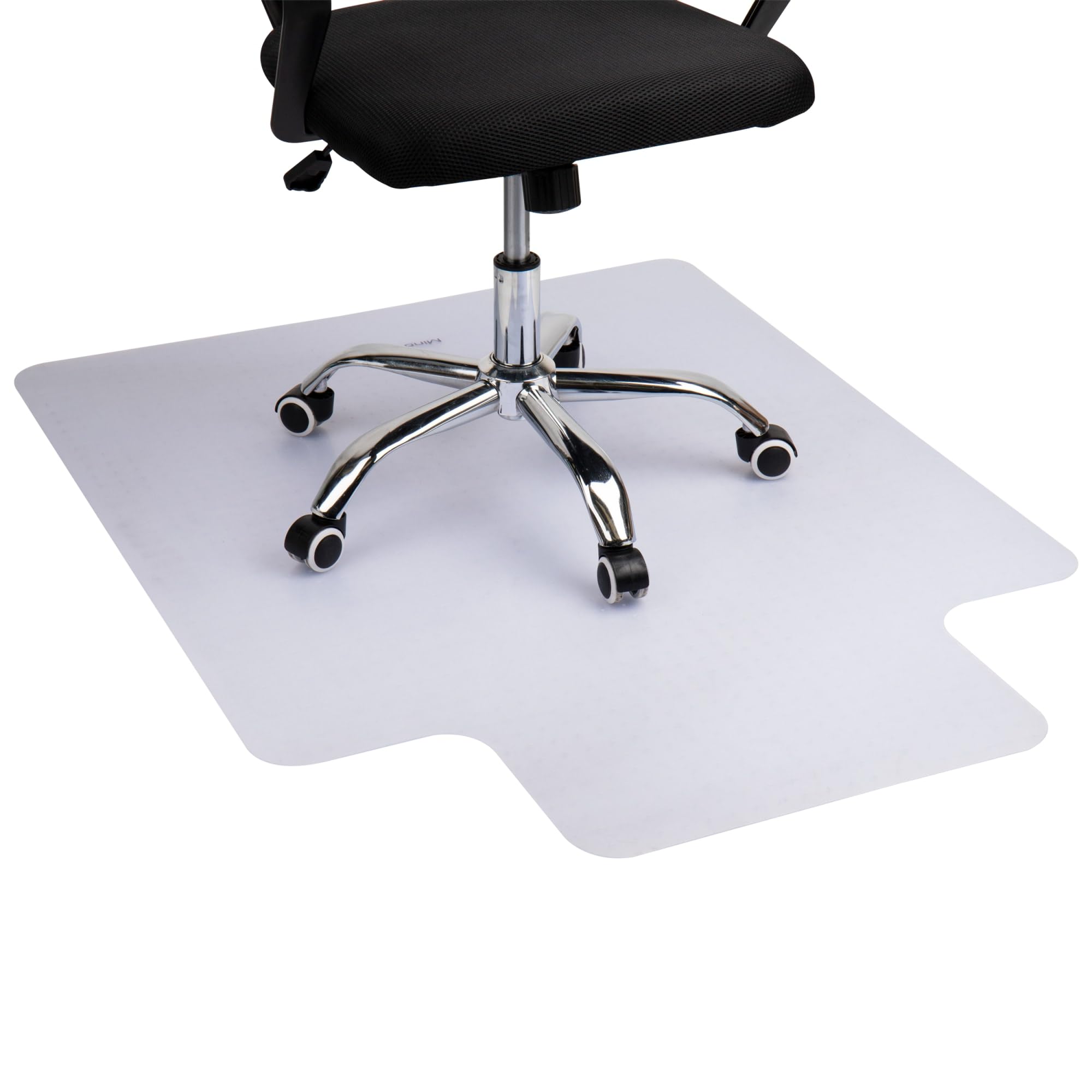 Mind Reader Office Chair Mat for Carpet, Under Desk Protector, Carpet Grips, Rolling, PVC, 47.5L x 35.5W x 0.125H, Clear