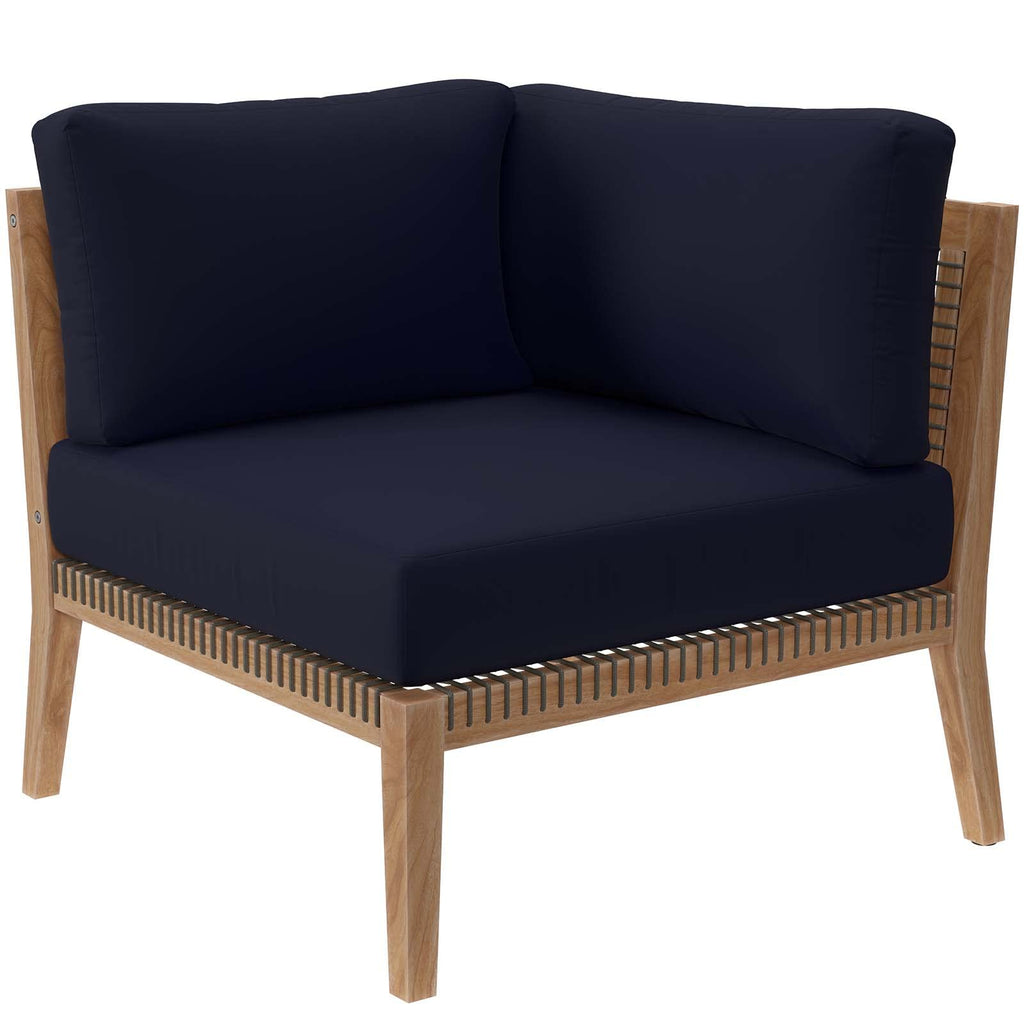 Modway Clearwater Sectional, 6-Piece L-Shaped, Gray Navy