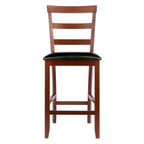 Ergode Wood Element Counter Stool Set | Oyster Gray | 2-Pc Set | Solid Wood | 220lbs Weight Capacity | Stable & Stylish | Multiple Finishes (94074-VV)