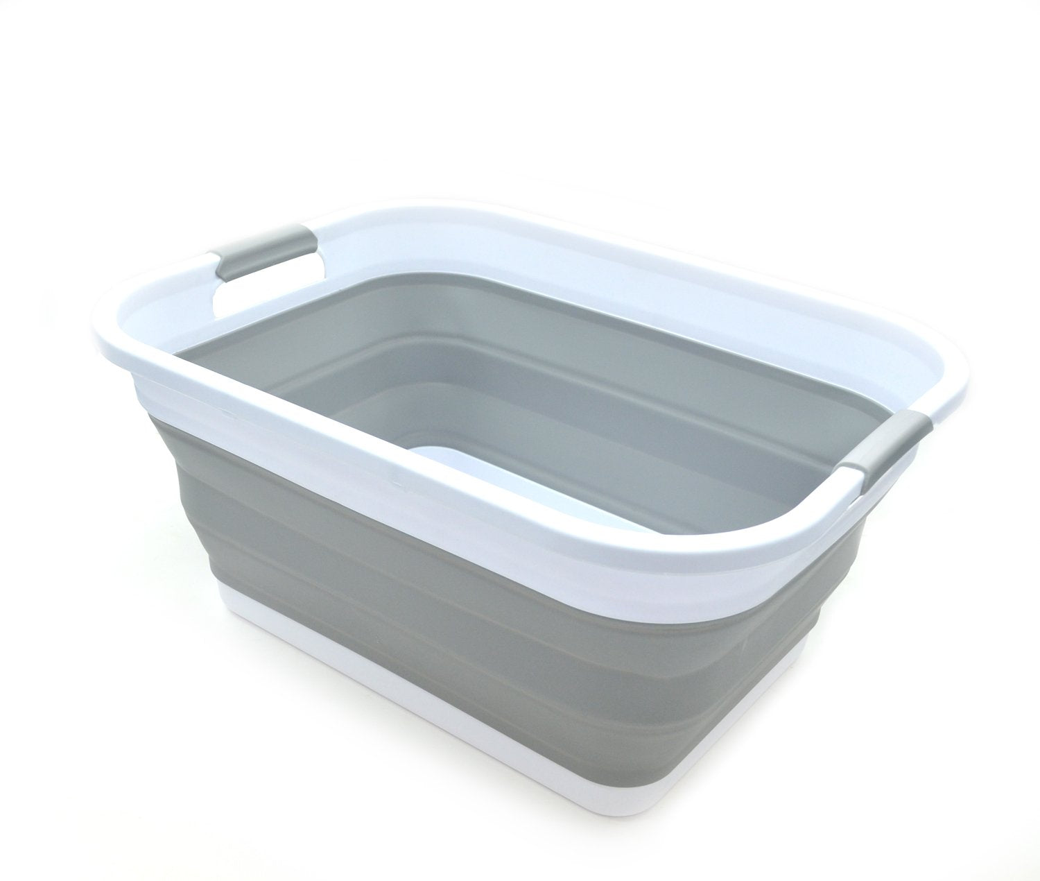 SAMMART 41L (10.8 gallon) Collapsible Plastic Laundry Basket-Foldable Pop Up Storage Container/Organizer-Portable Washing Tub-Sp