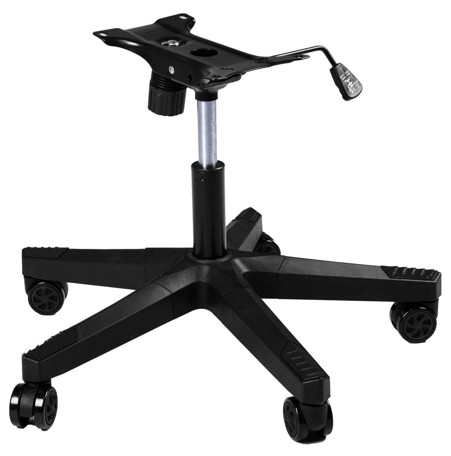 Frassie 28 Inch Nylon Gaming Chair Base Replacement With Bottom Plate Stand Cylinder, 5 Casters (Black)