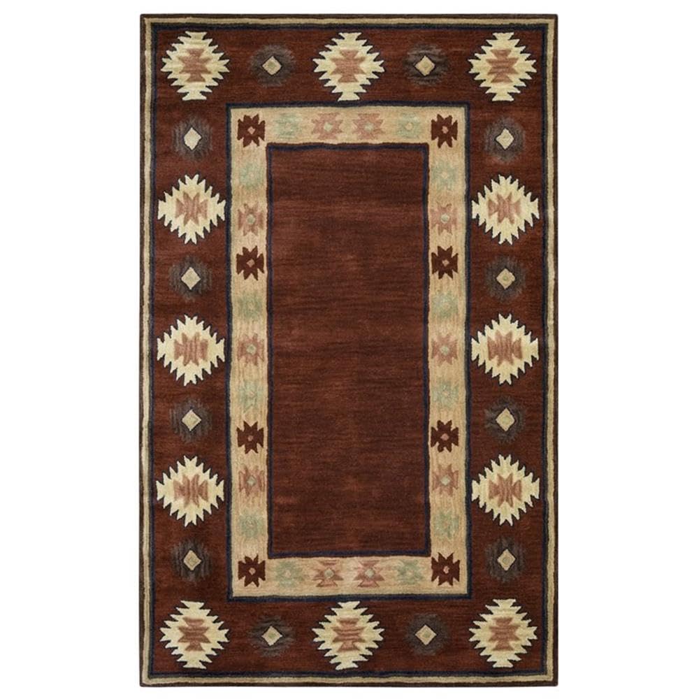 Rizzy Home Alora Decor Ryder 10' X 14' Tribal Burgundy/Tan/Rust/Navy/Sage Hand-Tufted Rug