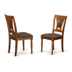 East West Furniture POPL5-SBR-C 5 Piece Dining Table Set for 4 Includes an Oval Kitchen Table with Butterfly Leaf and 4 Linen Fabric Dining Room Chairs, 42x60 Inch, Saddle Brown