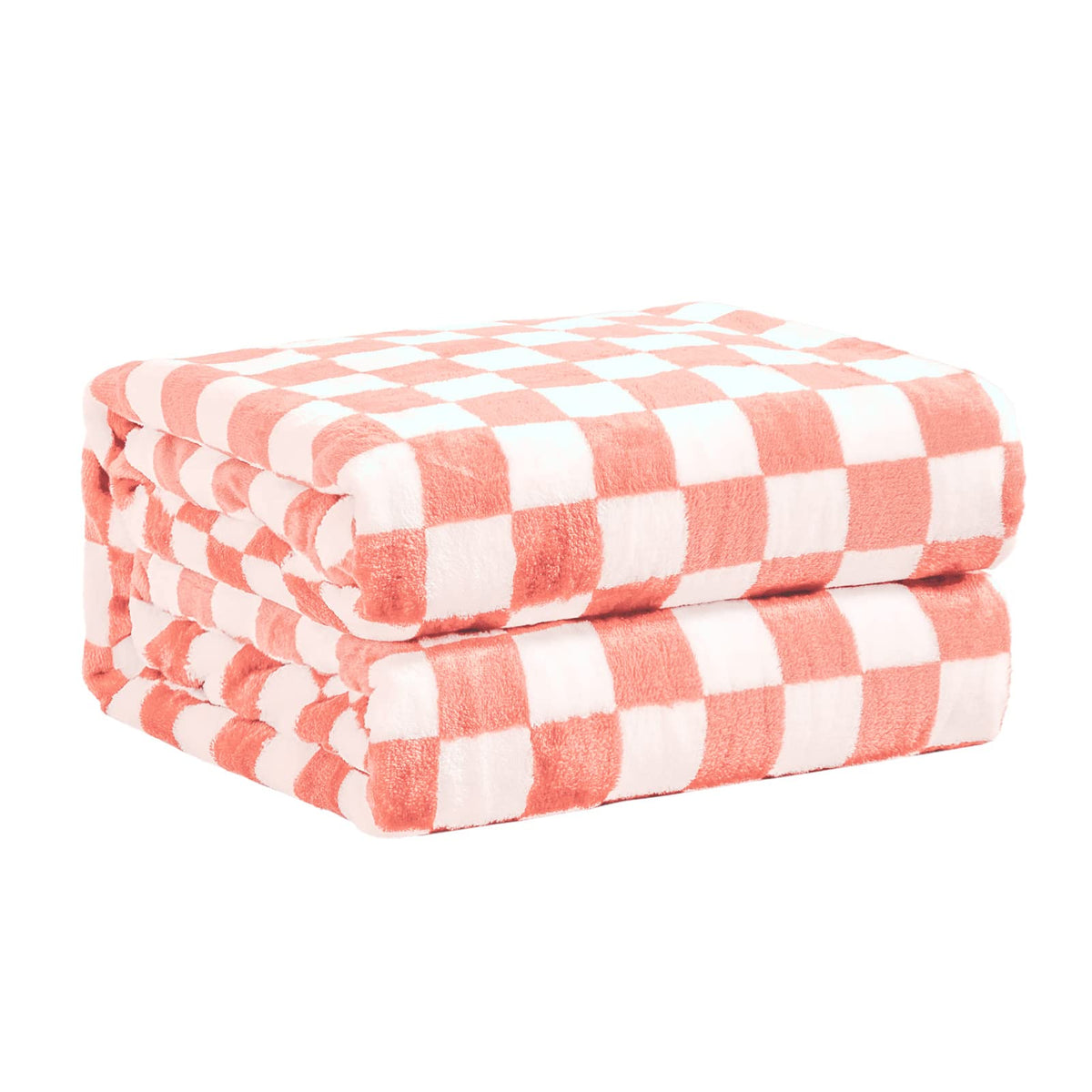 Fy Fiber House Flannel Fleece Throw Blanket Soft Cozy Checkered With Checkerboard Grid Print Chessboard Gingham Pattern Blankets