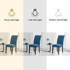 Joccun Chair Covers For Dining Room Set Of 2,Waterproof Dining Chair Slipcovers Stretch Dining Room Chair Covers Seat Protector,Washable Parsons Chair Cover For Home,Hotel,Banquet(Dark Blue,2 Pack)