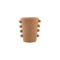 Foreside Home and Garden Natural Beaded Decorative Osa Terracotta Vase