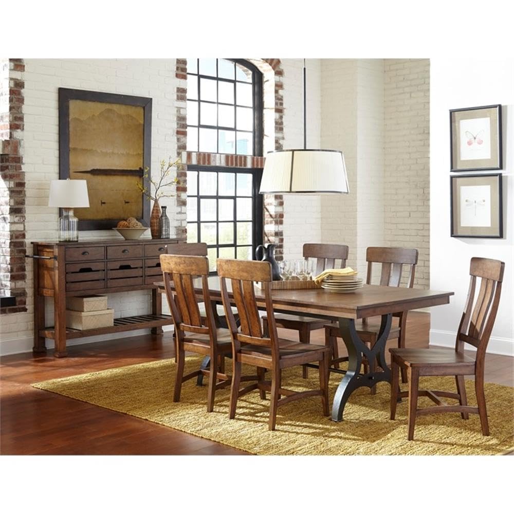 Intercon The District 54" Backless Side Stretchers, Copper Bench
