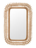 Kouboo 1040156 Rattan Coiled Rectangular Wall Mirror, Natural, Brown