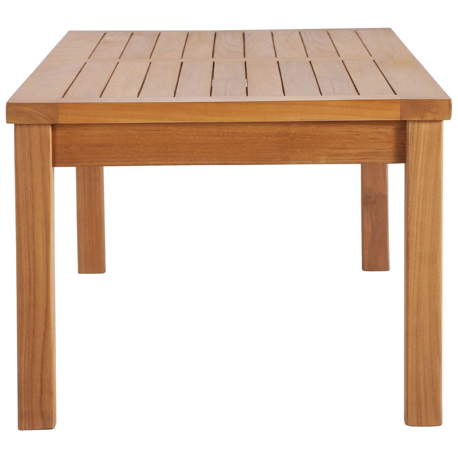 Modway Eei-4122-Nat Upland Patio Teak Wood Coffee Table, Natural