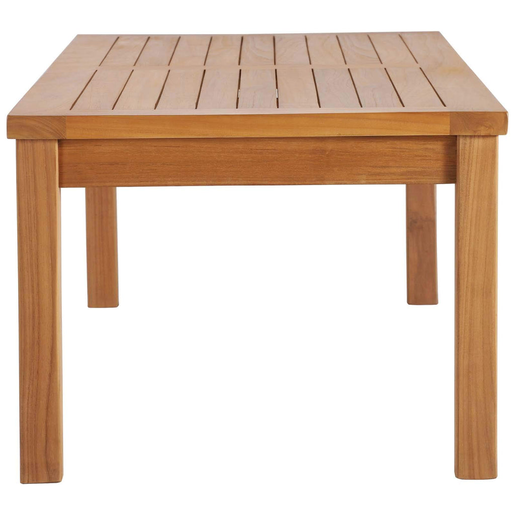 Modway Eei-4122-Nat Upland Patio Teak Wood Coffee Table, Natural