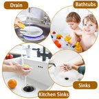Arcimatto Bathtub Drain Stoppers, 4 Pieces Rubber Sink Stopper Set Bath Tub Plug Kitchen Bathroom Laundry Bar Water Stopper Seal