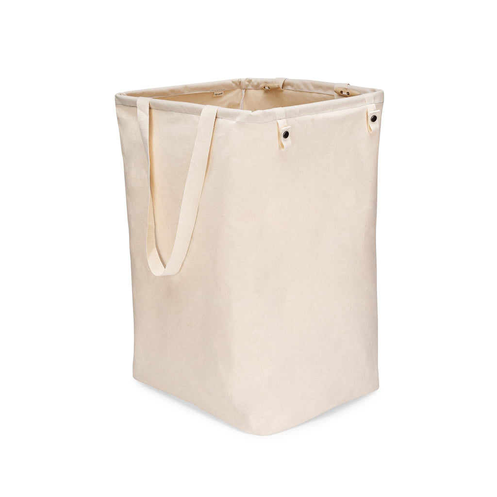 Full Circle Loads of Fun Collapsible Hamper - Laundry Basket for Dirty Clothes & Towels- Tall Standing Organic Cotton Laundry Ba