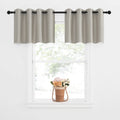 NICETOWN Natural Tiers Blackout Valance Curtains, Short Kitchen Curtain Valances Tiers, Triple Weave Grommet Bathroom Small Wind