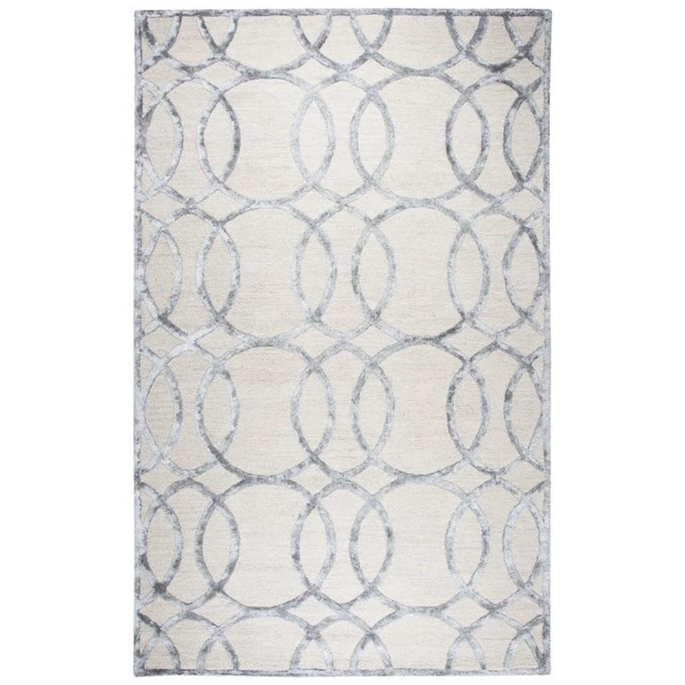 Rizzy Home Alora Decor Madison 9' X 12' Geometric Cream/Dk.Gray Hand-Tufted Area Rug