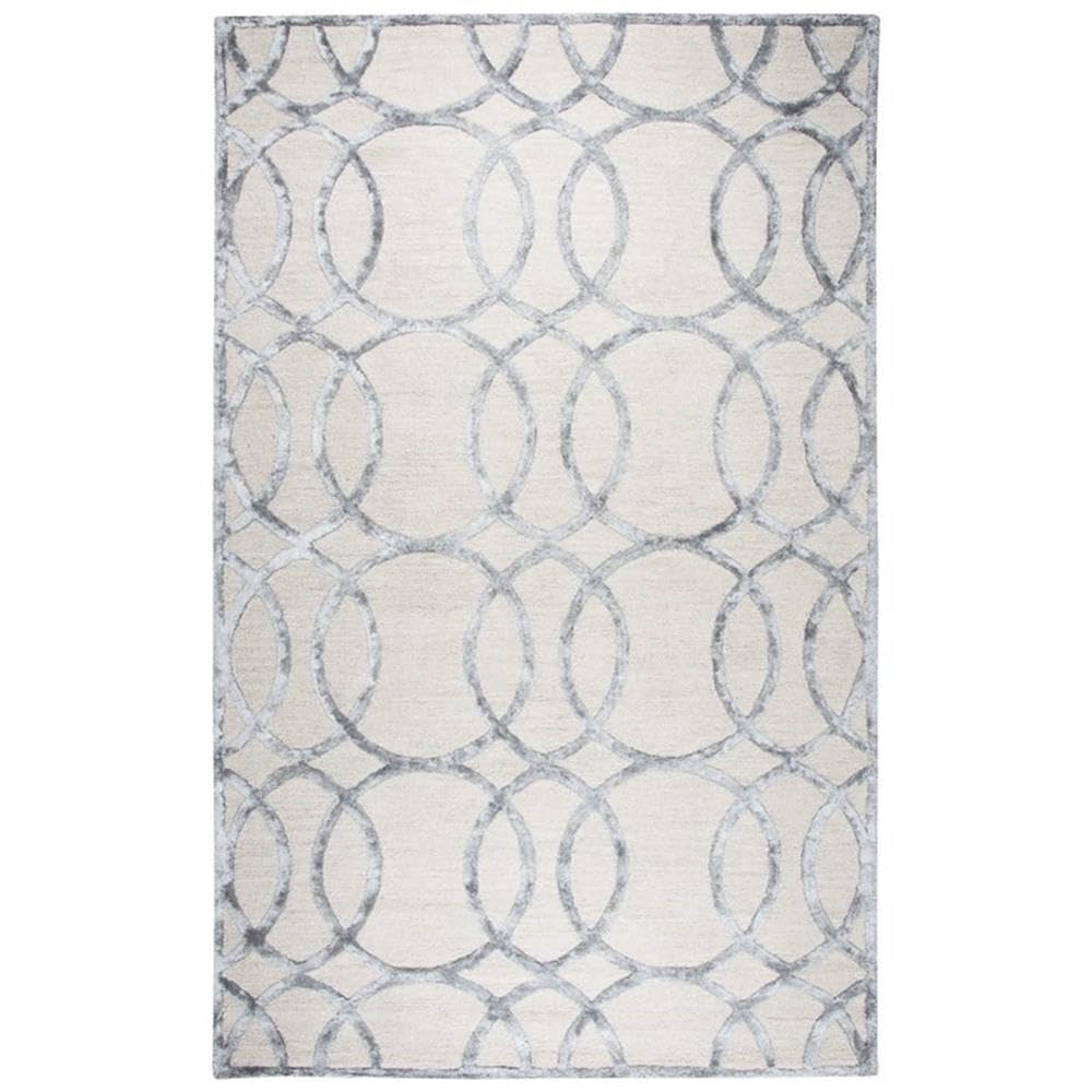 Rizzy Home Alora Decor Madison 3' X 5' Geometric Cream/Dk.Gray Hand-Tufted Area Rug