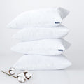 Moonsea Waterproof Zippered Pillow Protector, 4 Pack Standard Size 20 X 26 Inch Pillow Protector, Cotton Terry Pillow Covers Enc