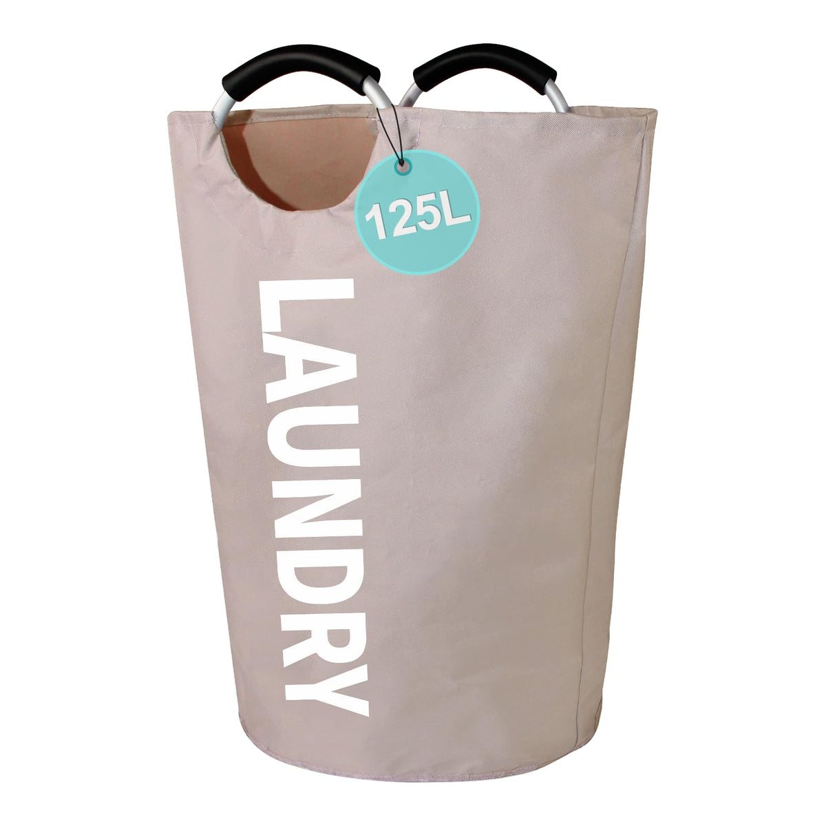 WOOHA 125L Large laundry basket,Collapsible laundry hamper, Tall Clothes Baskets Folding Washing Bin Foldable Fabric Hamper Bags