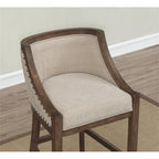 American Woodcrafters Michelle 30-Inch Stationary Warm Brown Wood Bar Stool