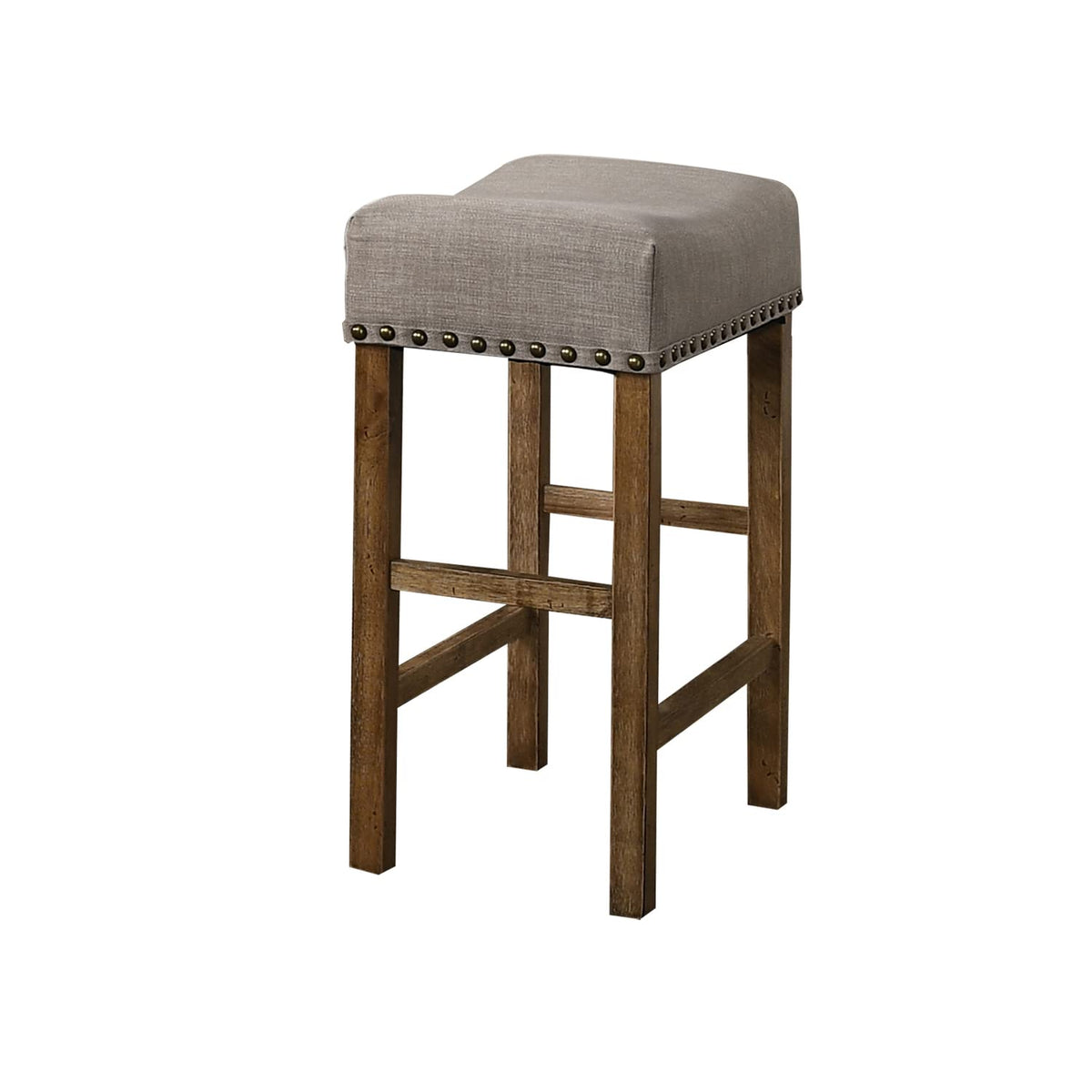 Best Master Furniture Janet 27&quot; Wood Counter Stool in Driftwood (Set of 2)