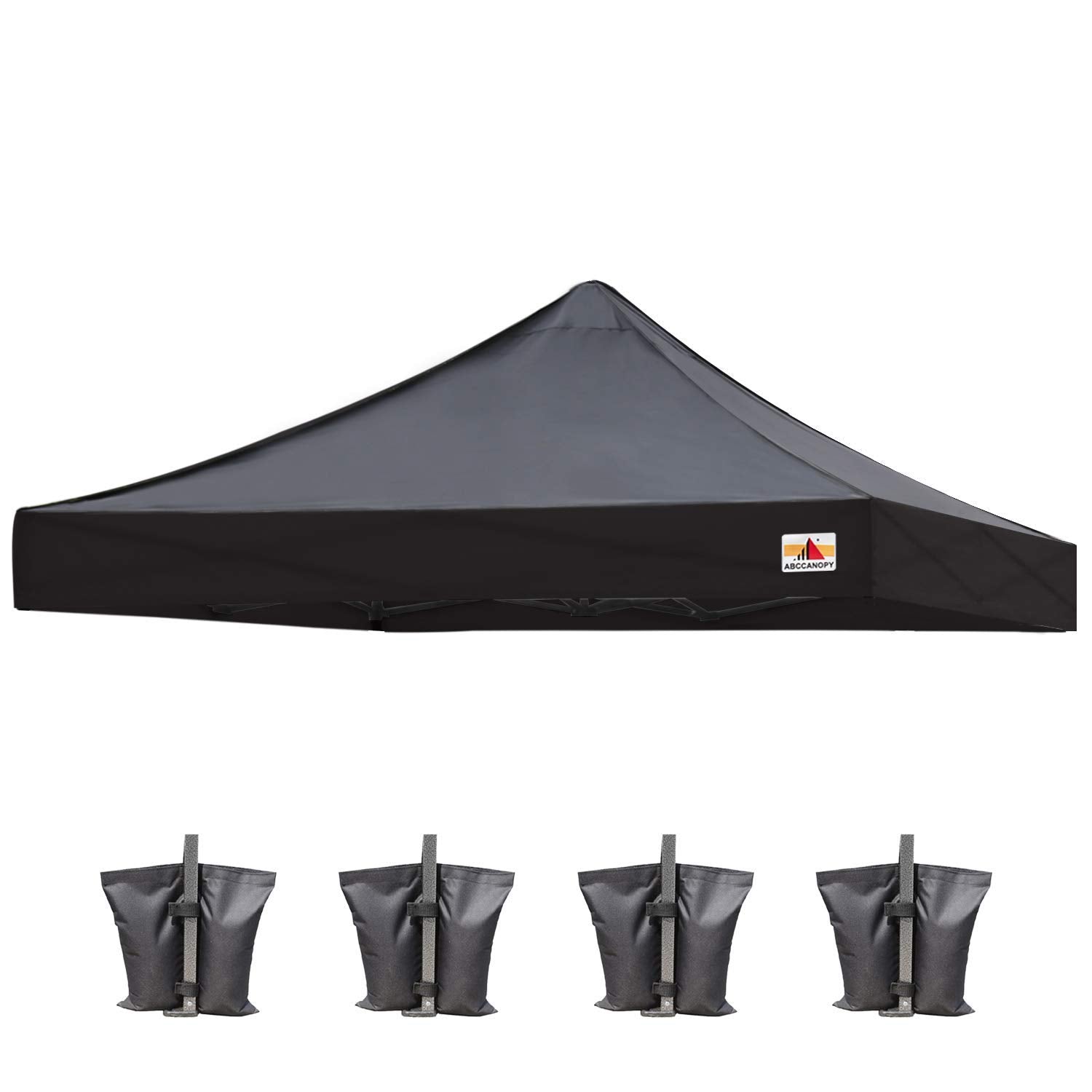 ABCCANOPY Replacement Canopy Top for Pop Up Canopy Tent (8x8, Black)