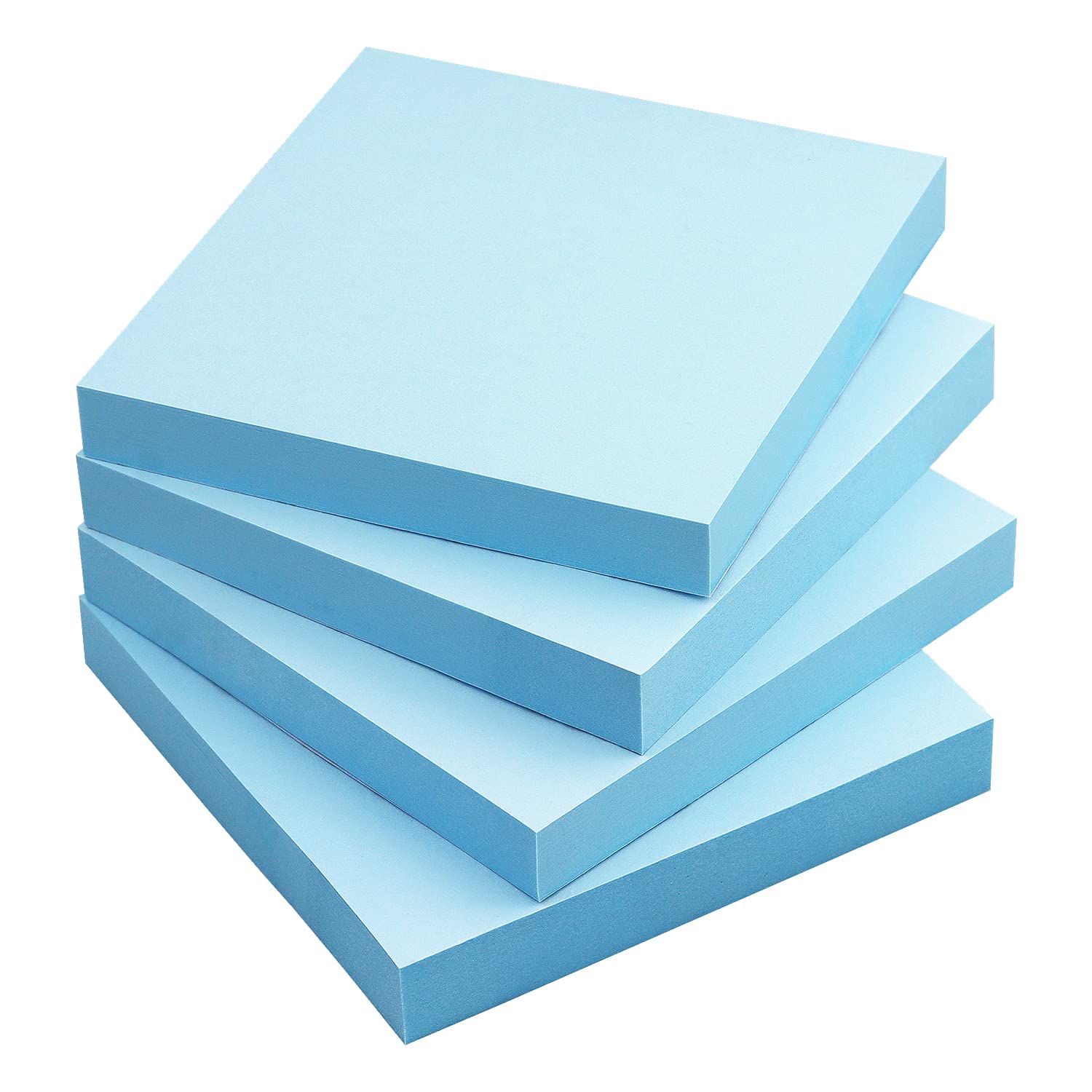 Sticky Notes 3X3 Self-Stick Notes Bright Colors Sticky Notes 4 Pads 100 Sheets/Pad (Light Blue)