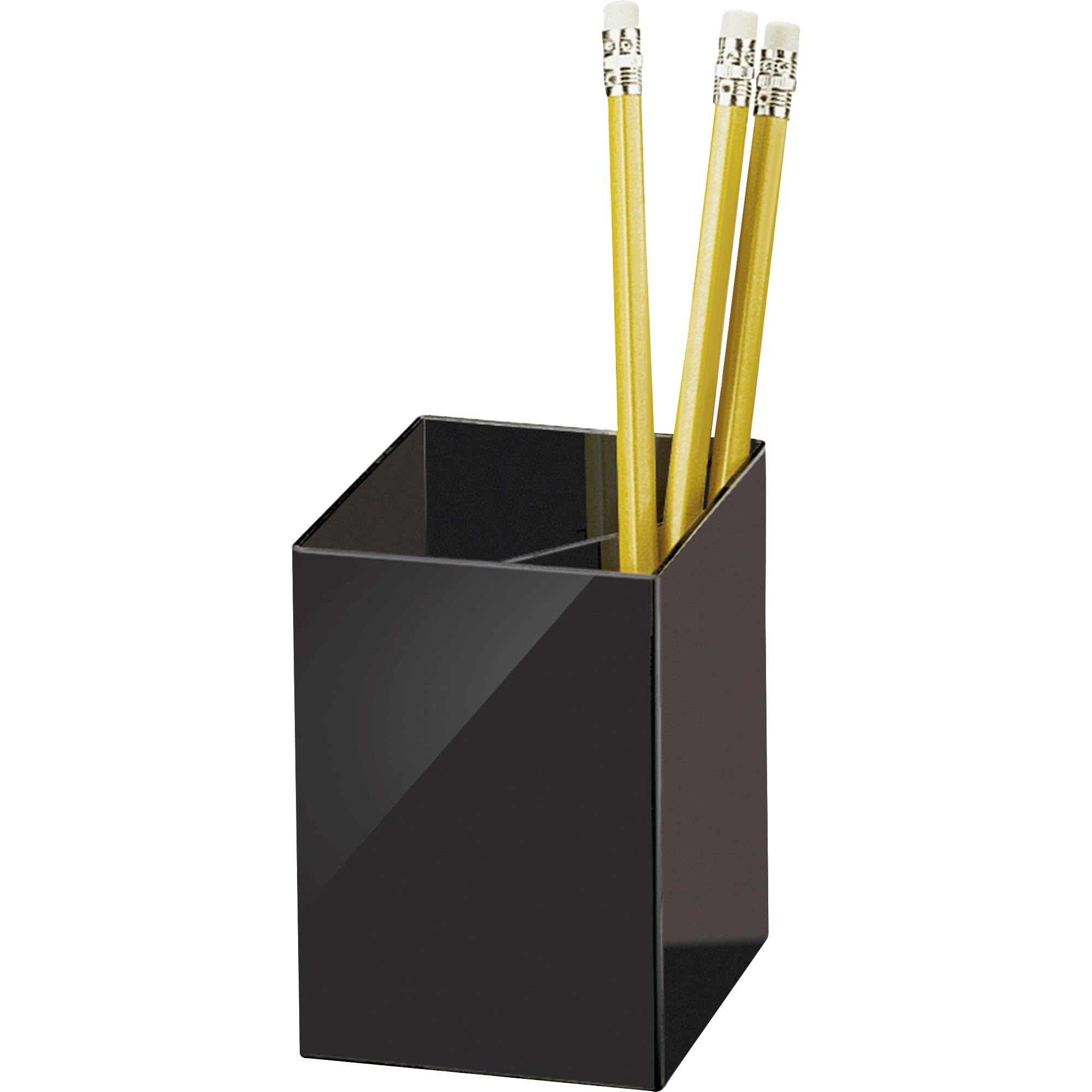 Officemate International Corp. 93681 Pencil Cup, Three Compartments, 2-7/8-Inch X2-7/8-Inch X4-Inch , Black