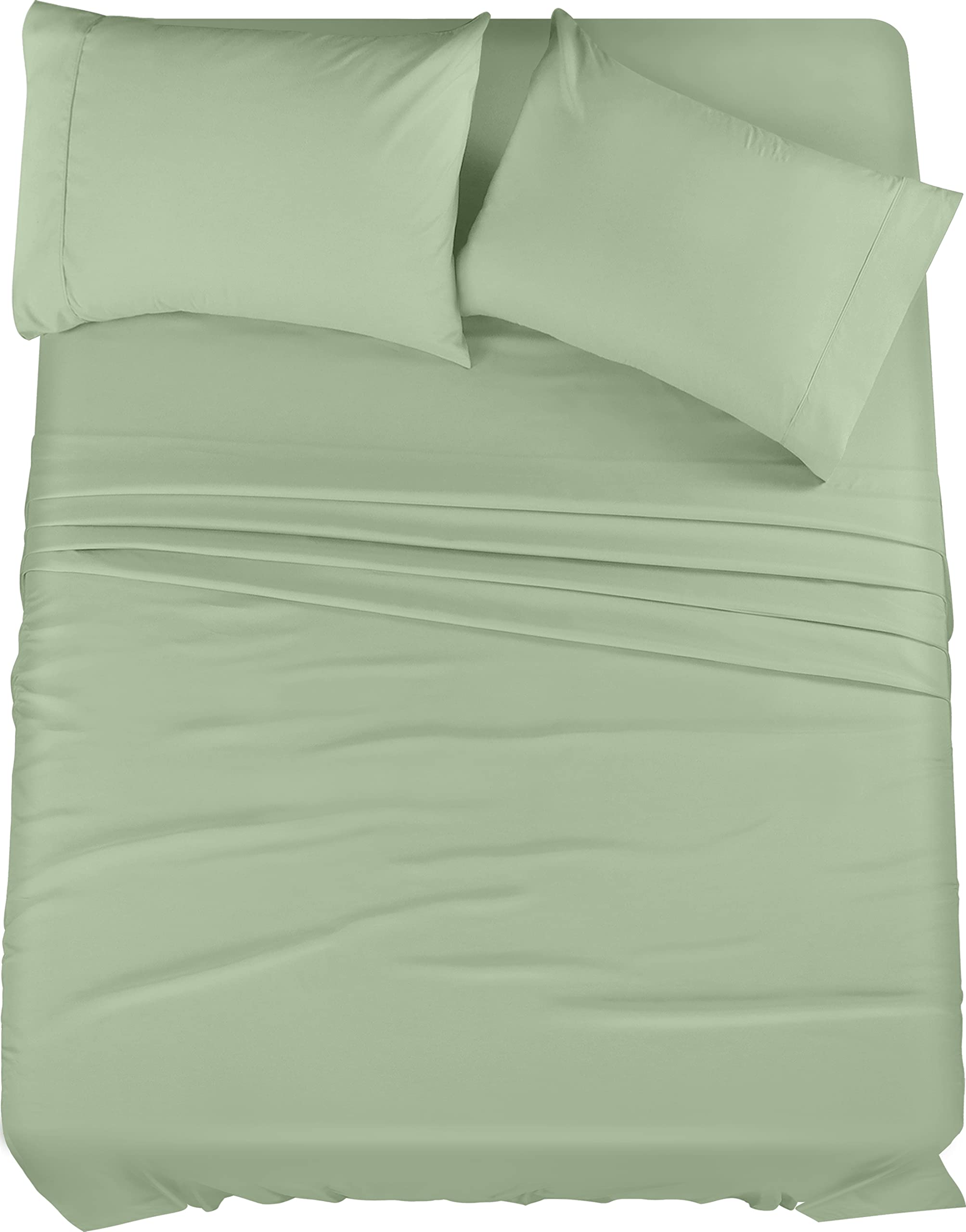 Utopia Bedding King Bed Sheets Set - 4 Piece Bedding - Brushed Microfiber - Shrinkage And Fade Resistant - Easy Care (King, Sage