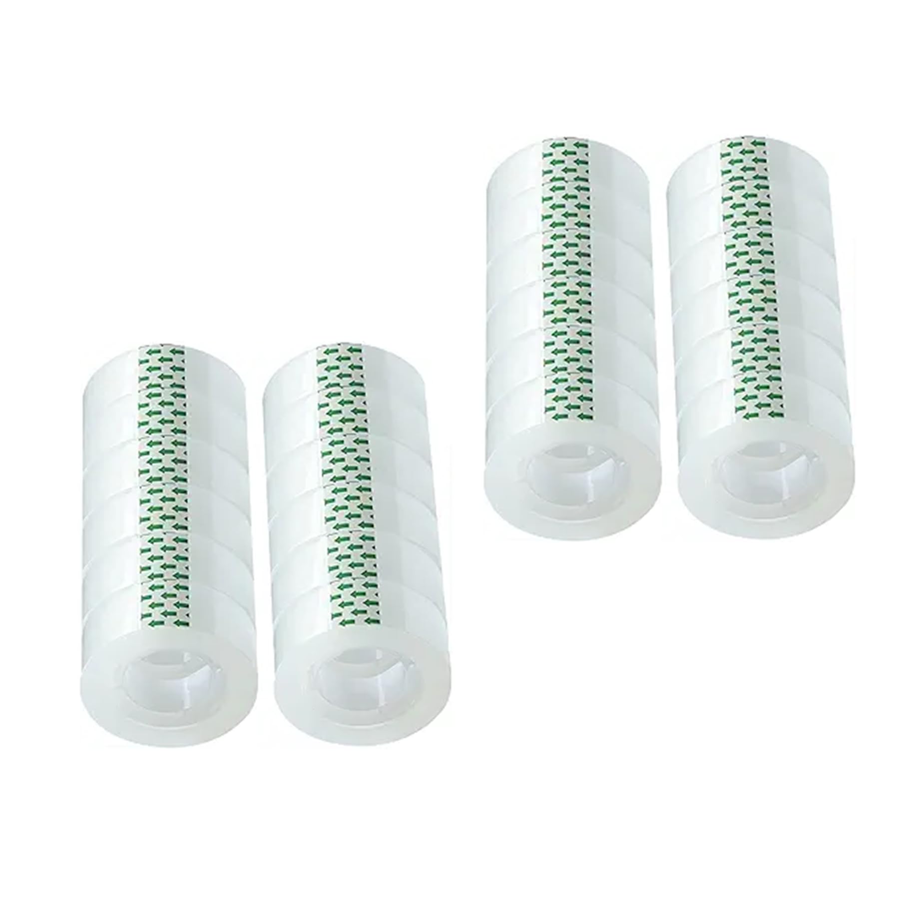 Mjunm 24 Rolls Transparent Tape Refills Rolls 3/4-Inch X 1000 Inch, 1 Inch Core, Clear Gift Wrapping Tape Refill Roll For Office