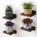 Artorigin Wooden Wall Mounted Book Shelves Set Of 4 | Kids Room Nursery Book Ledge Shelf | Floating Wall Shelves For Pots, Toys,