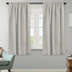 H.Versailtex Blackout Curtains Thermal Insulated Window Treatment Panels Room Darkening Blackout Drapes For Living Room Back Tab/Rod Pocket Bedroom Draperies (2 Panels, Pale Oak, 52 X 63 Inch)