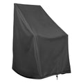 Shine Company Weatherproof Outdoor Rocking Chair Cover, 100% Woven Polyester, Elastic Cord With Toggle, Black