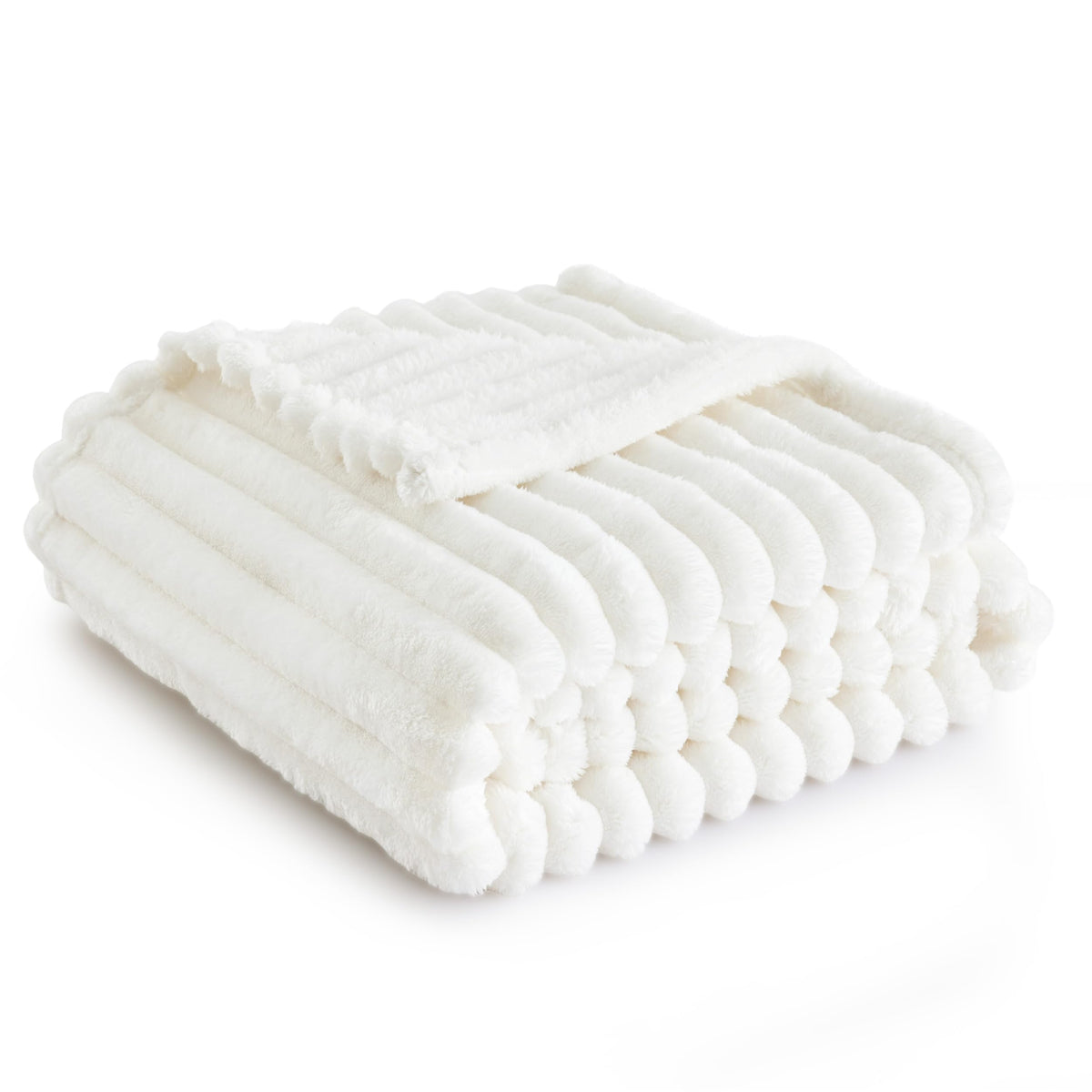 Bedsure White Throw Blanket For Couch - Super Soft Cozy Blankets For Women, Cute Small Fleece Blanket For Girls, 50X70 Inches