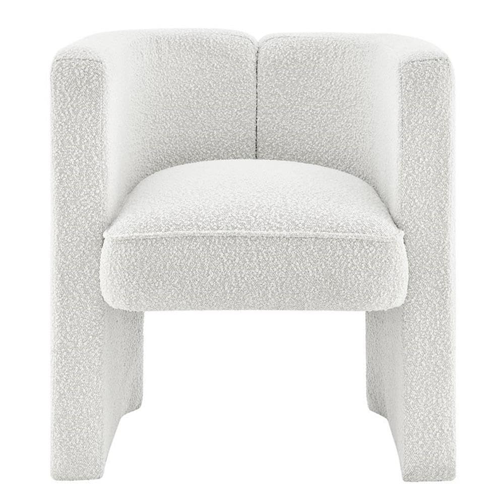 Npd Furniture And More Ariela Fabric Arm, Boucle Beige Accent Chair